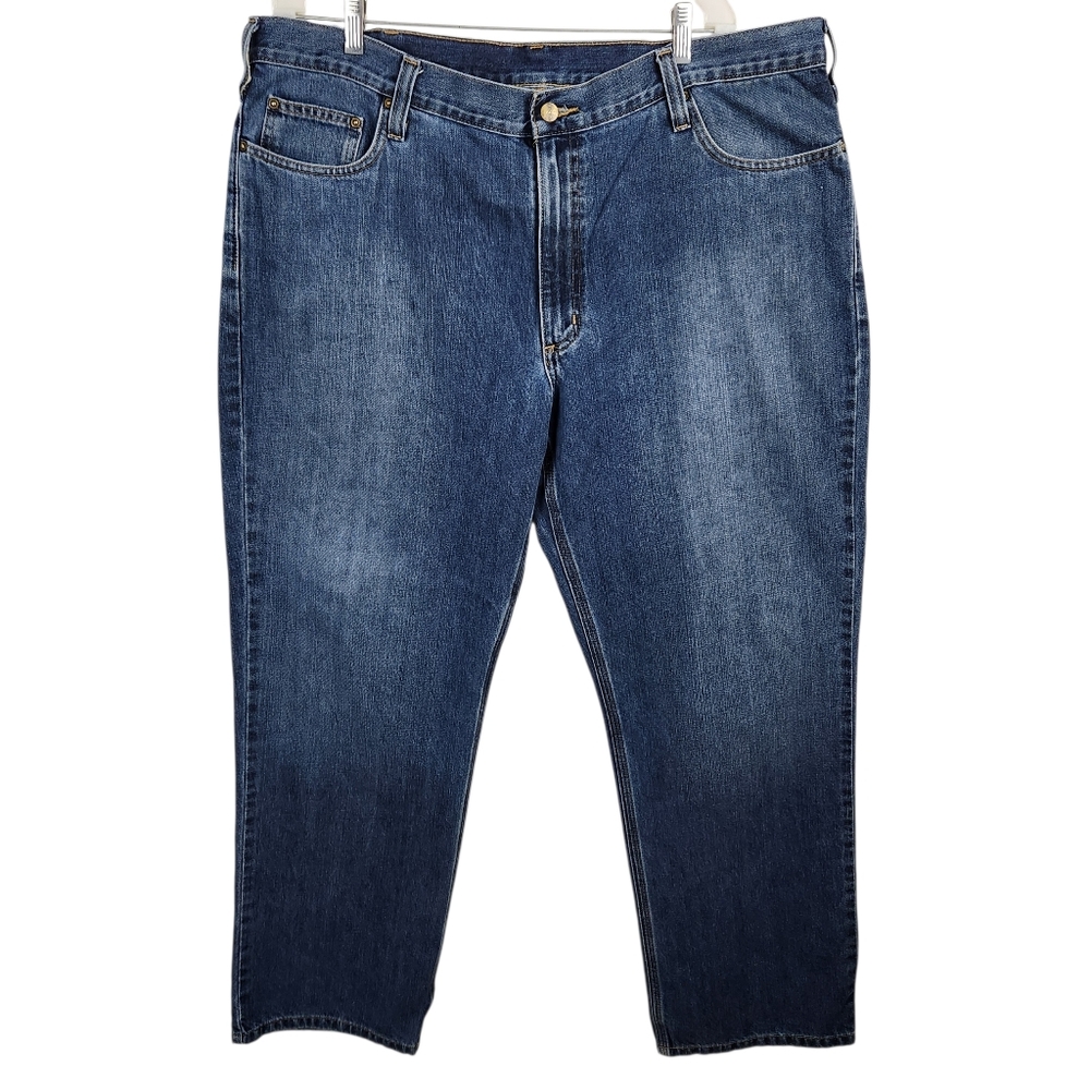Carhartt Men's 42x32 Relaxed Fit Blue Denim Workwear Comfortable Jeans BD1483-M